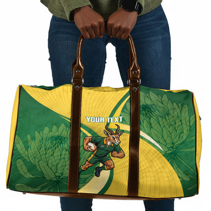 South Africa Rugby Custom Travel Bag Come On Springboks Mascot Sporty Style