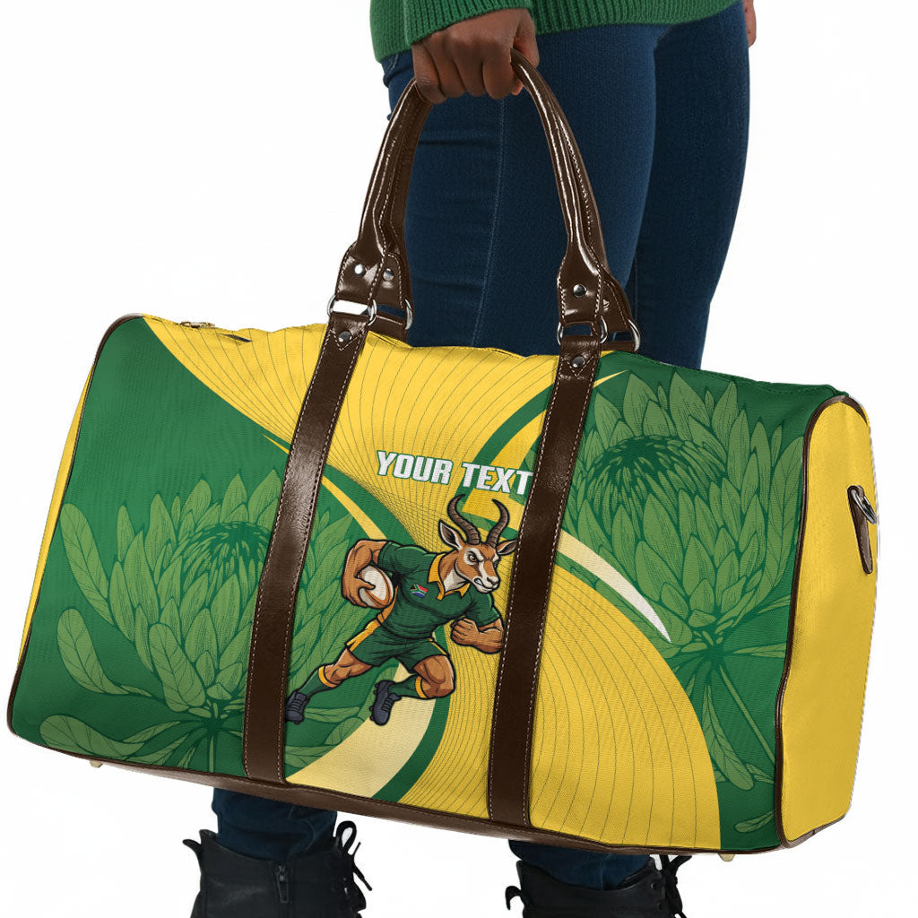 South Africa Rugby Custom Travel Bag Come On Springboks Mascot Sporty Style
