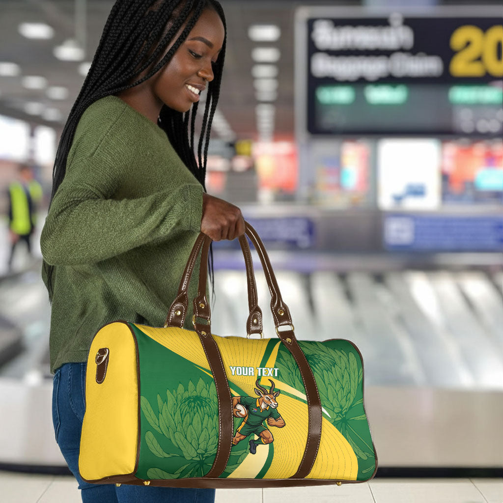 South Africa Rugby Custom Travel Bag Come On Springboks Mascot Sporty Style