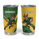 South Africa Rugby Custom Tumbler Cup Come On Springboks Mascot Sporty Style