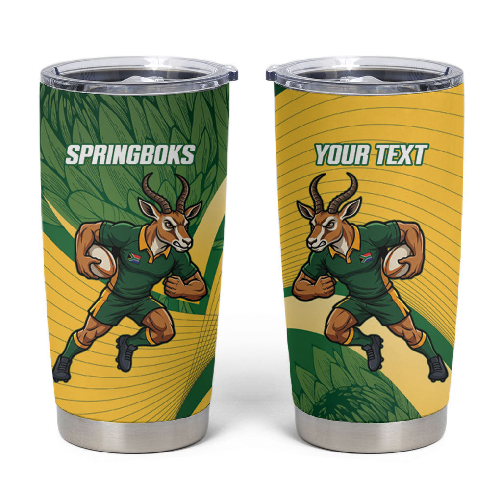 South Africa Rugby Custom Tumbler Cup Come On Springboks Mascot Sporty Style
