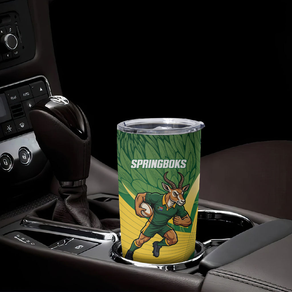 South Africa Rugby Custom Tumbler Cup Come On Springboks Mascot Sporty Style