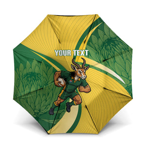 South Africa Rugby Custom Umbrella Come On Springboks Mascot Sporty Style