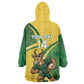 South Africa Rugby Custom Wearable Blanket Hoodie Come On Springboks Mascot Sporty Style