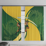 South Africa Rugby Custom Window Curtain Come On Springboks Mascot Sporty Style