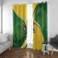 South Africa Rugby Custom Window Curtain Come On Springboks Mascot Sporty Style
