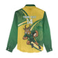South Africa Rugby Custom Women Casual Shirt Come On Springboks Mascot Sporty Style
