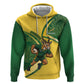 South Africa Rugby Custom Zip Hoodie Come On Springboks Mascot Sporty Style