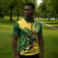 South Africa Rugby Custom Zipper Polo Shirt Come On Springboks Mascot Sporty Style