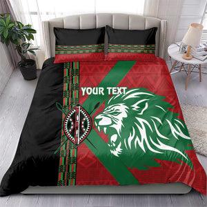 Afro Kenya Rugby Custom Bedding Set Go Lionesses - African Pattern