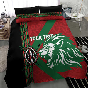 Afro Kenya Rugby Custom Bedding Set Go Lionesses - African Pattern