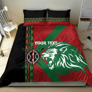 Afro Kenya Rugby Custom Bedding Set Go Lionesses - African Pattern