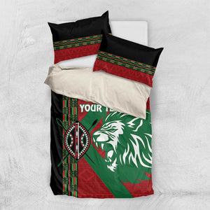 Afro Kenya Rugby Custom Bedding Set Go Lionesses - African Pattern