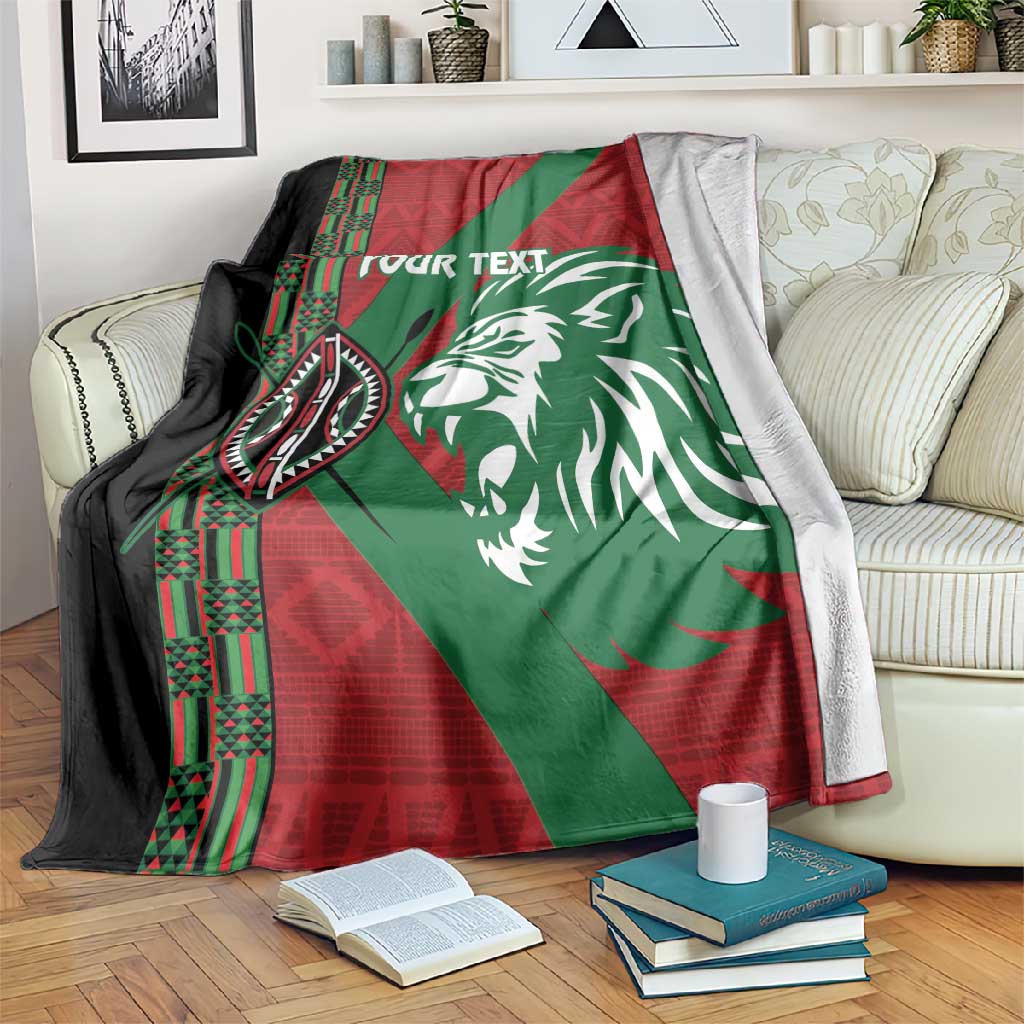 Afro Kenya Rugby Custom Blanket Go Lionesses - African Pattern