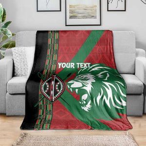 Afro Kenya Rugby Custom Blanket Go Lionesses - African Pattern