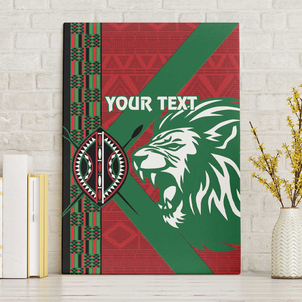 Afro Kenya Rugby Custom Canvas Wall Art Go Lionesses - African Pattern