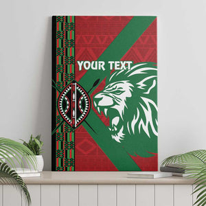 Afro Kenya Rugby Custom Canvas Wall Art Go Lionesses - African Pattern