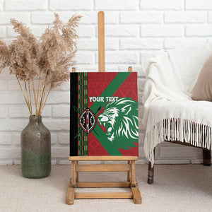 Afro Kenya Rugby Custom Canvas Wall Art Go Lionesses - African Pattern