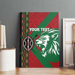 Afro Kenya Rugby Custom Canvas Wall Art Go Lionesses - African Pattern