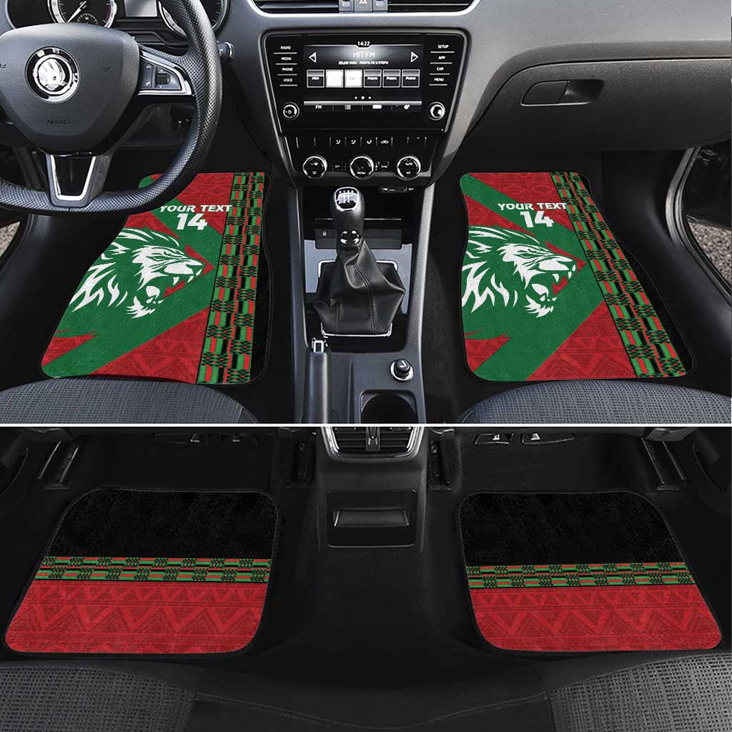 Afro Kenya Rugby Custom Car Mats Go Lionesses - African Pattern