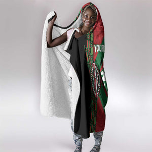 Afro Kenya Rugby Custom Hooded Blanket Go Lionesses - African Pattern