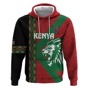 Afro Kenya Rugby Custom Hoodie Go Lionesses - African Pattern