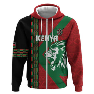 Afro Kenya Rugby Custom Hoodie Go Lionesses - African Pattern