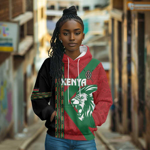 Afro Kenya Rugby Custom Hoodie Go Lionesses - African Pattern