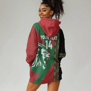 Afro Kenya Rugby Custom Hoodie Dress Go Lionesses - African Pattern