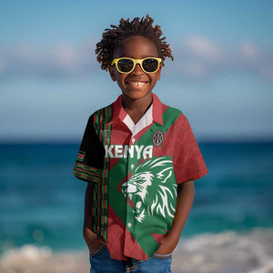 Afro Kenya Rugby Custom Kid Hawaiian Shirt Go Lionesses - African Pattern