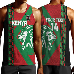 Afro Kenya Rugby Custom Men Tank Top Go Lionesses - African Pattern