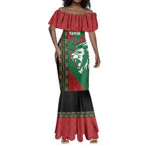 Afro Kenya Rugby Custom Mermaid Dress Go Lionesses - African Pattern