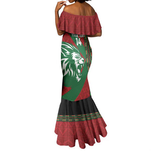 Afro Kenya Rugby Custom Mermaid Dress Go Lionesses - African Pattern