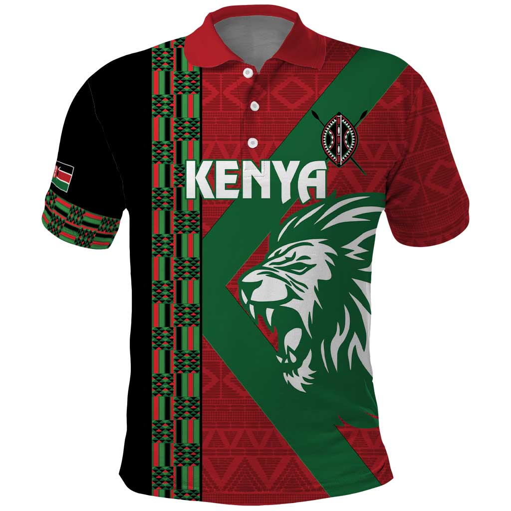 Afro Kenya Rugby Custom Polo Shirt Go Lionesses - African Pattern