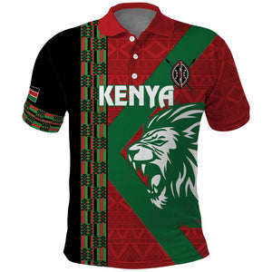 Afro Kenya Rugby Custom Polo Shirt Go Lionesses - African Pattern