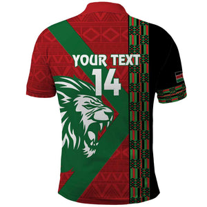 Afro Kenya Rugby Custom Polo Shirt Go Lionesses - African Pattern