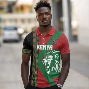 Afro Kenya Rugby Custom Polo Shirt Go Lionesses - African Pattern