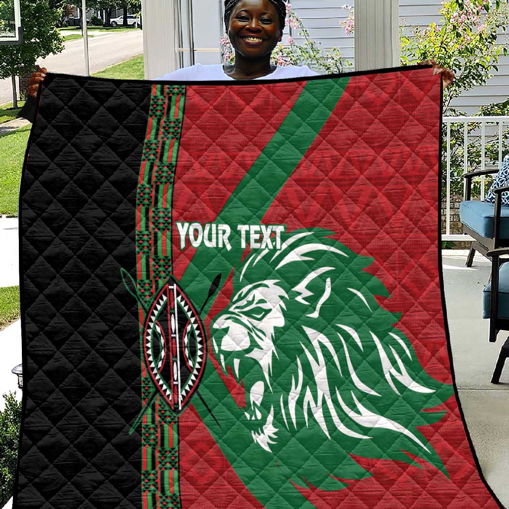 Afro Kenya Rugby Custom Quilt Go Lionesses - African Pattern