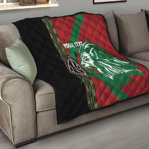 Afro Kenya Rugby Custom Quilt Go Lionesses - African Pattern