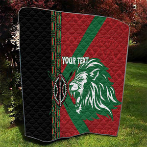 Afro Kenya Rugby Custom Quilt Go Lionesses - African Pattern