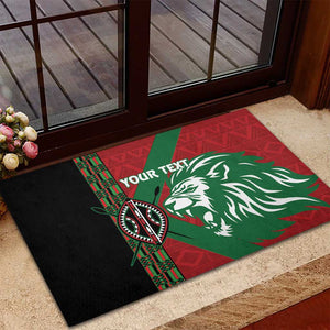 Afro Kenya Rugby Custom Rubber Doormat Go Lionesses - African Pattern