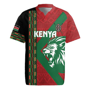 Afro Kenya Rugby Custom Rugby Jersey Go Lionesses - African Pattern