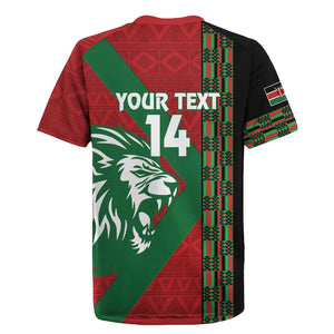 Afro Kenya Rugby Custom Rugby Jersey Go Lionesses - African Pattern