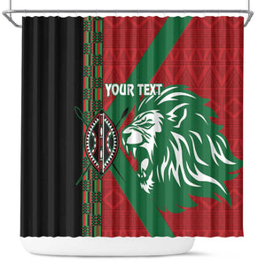 Afro Kenya Rugby Custom Shower Curtain Go Lionesses - African Pattern