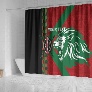 Afro Kenya Rugby Custom Shower Curtain Go Lionesses - African Pattern