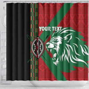 Afro Kenya Rugby Custom Shower Curtain Go Lionesses - African Pattern