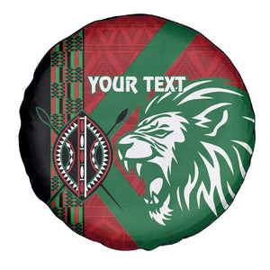 Afro Kenya Rugby Custom Spare Tire Cover Go Lionesses - African Pattern