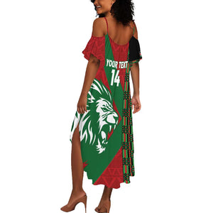 Afro Kenya Rugby Custom Summer Maxi Dress Go Lionesses - African Pattern