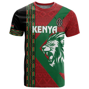 Afro Kenya Rugby Custom T shirt Go Lionesses - African Pattern