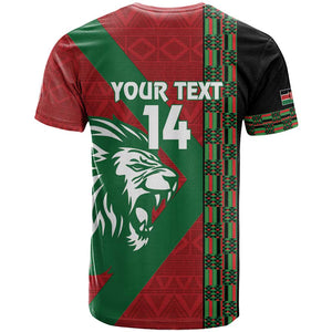 Afro Kenya Rugby Custom T shirt Go Lionesses - African Pattern